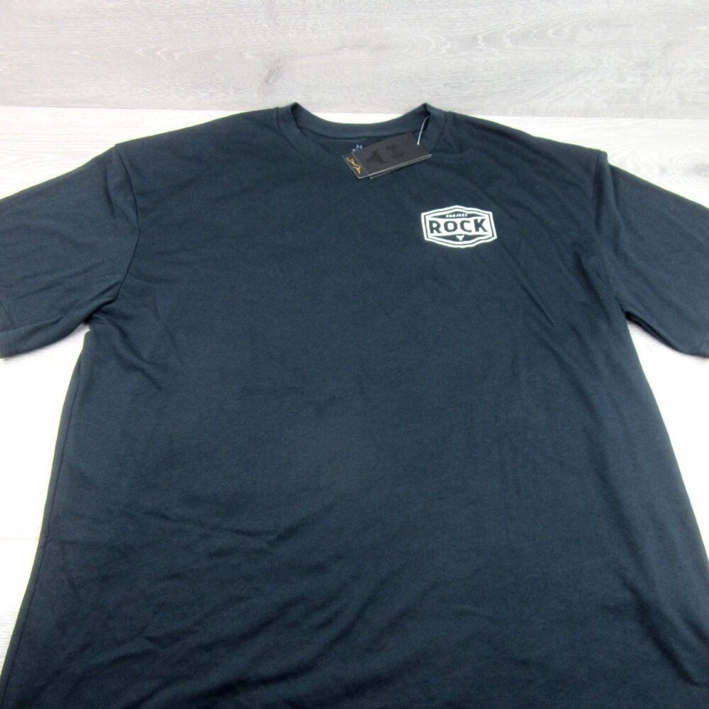 Under Armour Project Rock Wrecking Crew T-Shirt Mens Size XL Black Tee NEW - Picture 3 of 13